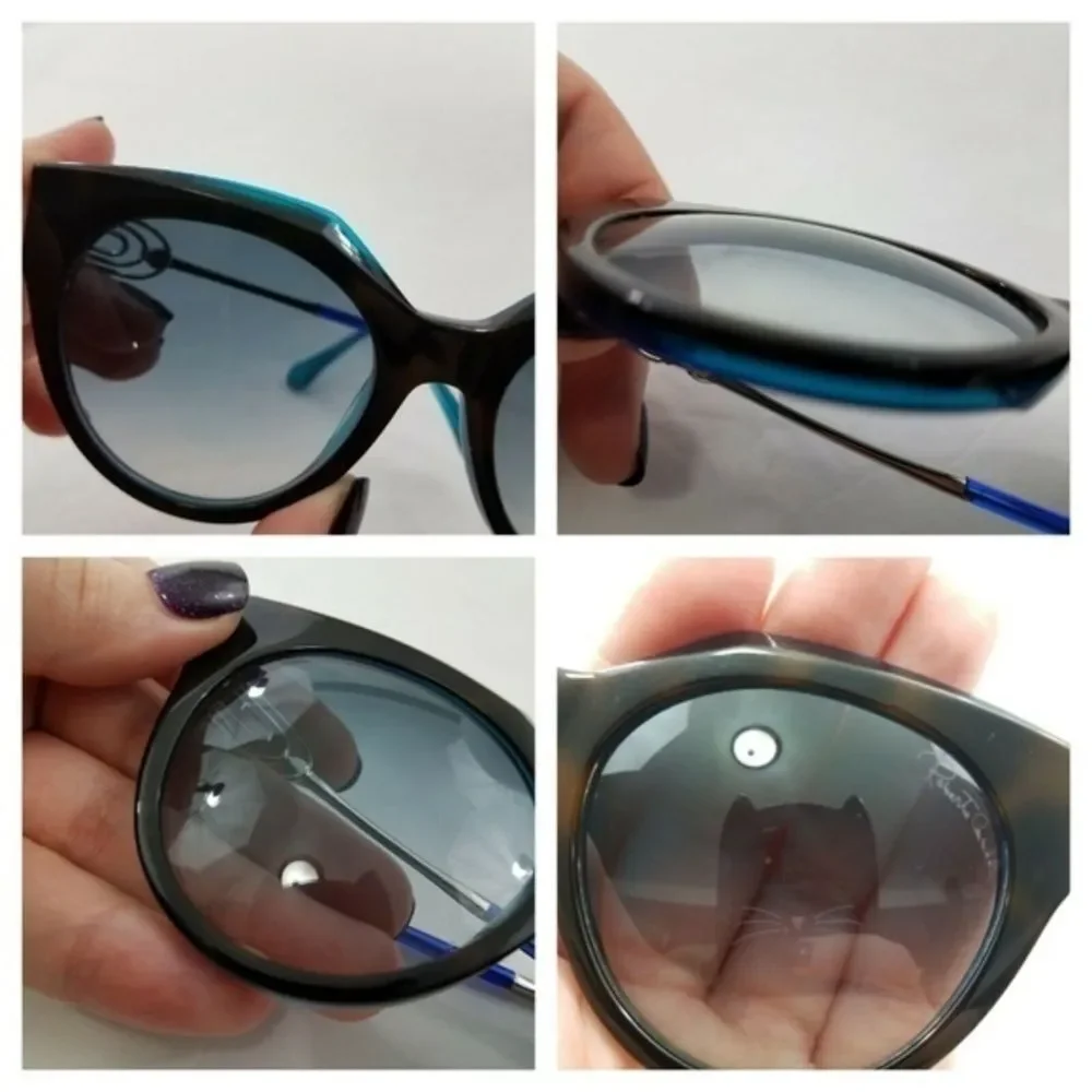 Roberto Cavalli Havana Cat Eye Sunglasses Blue‎ Bla